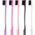 5 Pieces Hair Edge Brush Double Sided Control Hair Brush Comb Combo Pack Smooth Comb Grooming (5 Colors)