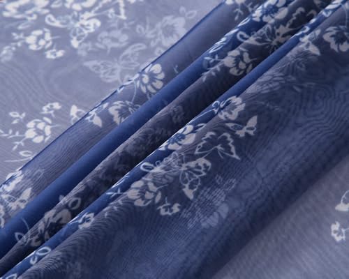 Image of Scarf Stole for Women - 185 x 135 cm Chiffon Scarf with Floral Print | Lightweight Scarf, Soft Stole for Women | Satin Feel Neck Scarf | Women Accessory