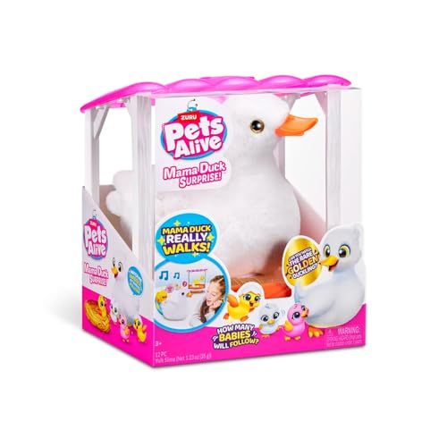 Candide, Pets Alive, Pelúcia Interativa, Mama Duck Surprise, Com Sons Divertidos - Mamãe Pata e Filh