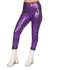High Waisted Purple Sequin (Purple)