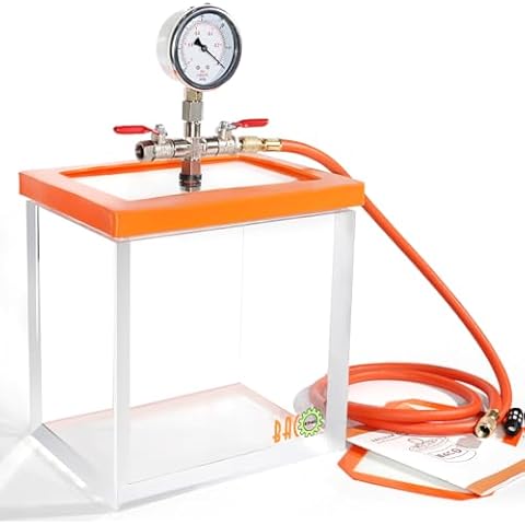 BACOENG 2 Gallon Vacuum Chamber, Acrylic Degassing Chamber Kit for Resin, Silicone and Epoxies Cover