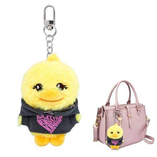 CWED 1 Pieza Lisa/Blackpink Llavero de Peluche, Llavero Lindo Colgante (Pollos...