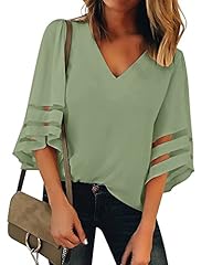 V Neck-moss Green
