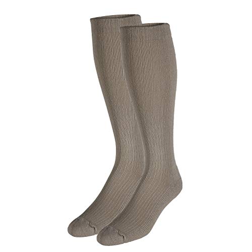 Image of Truform Compression Socks, 10-20 mmHg, Ladies Gym Socks, Knee High Over Calf Length, Tan, Medium (Pack of 2)