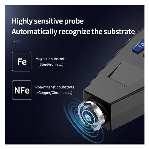Medidor digital de espesor de pintura para automóvil con pantalla IPS y calibración múltiple miniatura 4