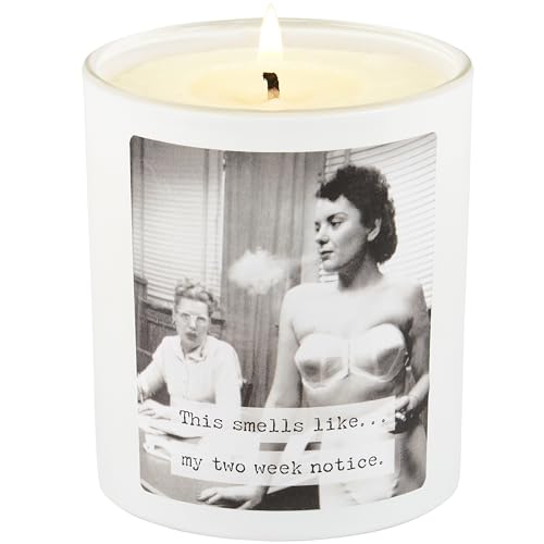 Primitives by Kathy Two Week Notice Candle, Vintage Black & White, 73532