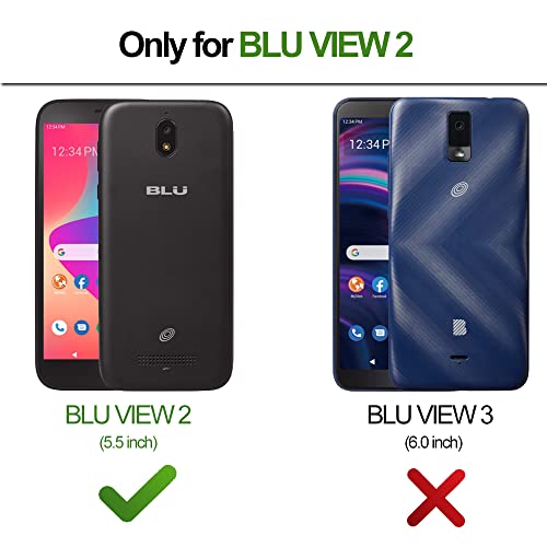 B-Wishy For Blu View 2 With Strap,Fidget Toys Stress Relief Phone Case Push Pop Bubble 3D Cartoon Funny Cute Silicone Cover For Girls Kids Teen,Protective Aesthetic Case-Rainbow (Blu View 2 Pink) #TOP1