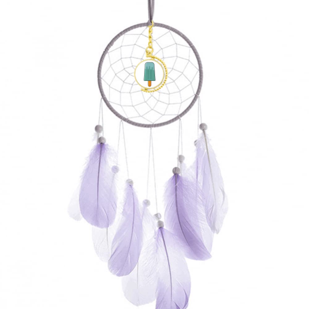 Blue Green Popsicle Sweet Ice Dream Catcher Wall Hanging Feather Decor