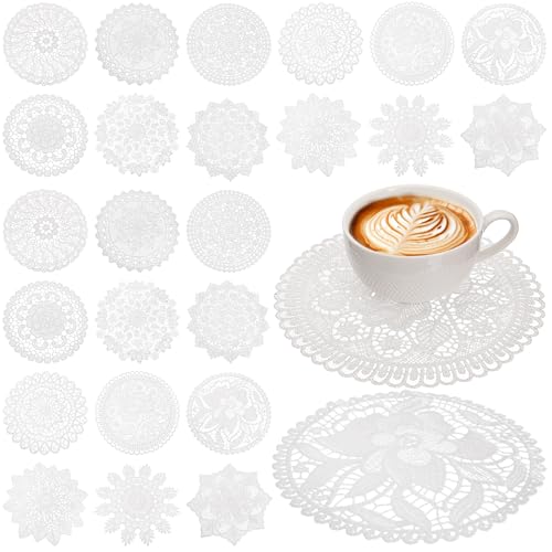 YIMITEE 24 Pack Lace Doilies Crochet, 6 Inch Round...
