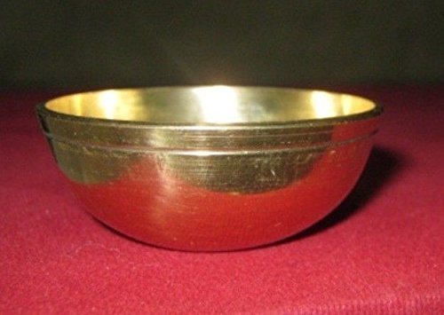 Artcollectibles India 10 Brass Bowls Hindu Diwali Puja Item Religious Havan Aarti Tika Temple Navratas