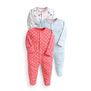 SKYTWO Baby Footie Bodysuits with M...