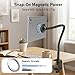 Magnetic Gooseneck Tablet Holder, iPad Desk Clamp Mount for Bed & Desk, 360 Degree Adjustable Arm, Compatible with MagSafe,Fits 4.7