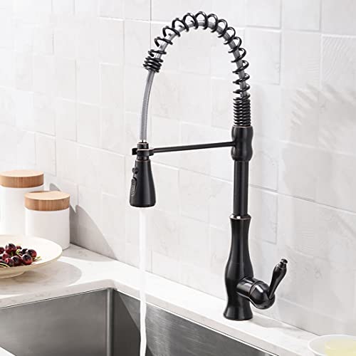 Robinet d'évier de cuisine noir pour une cuisine de ferme chaleureuse - 2