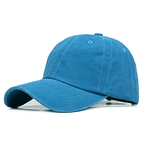 HowYouth Unisexe Lavé Serge Coton Casquette de Baseball Vintage Réglable Chapeau Solaire (Bleu) Cover