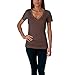Next Level Womens CVC Deep V Tee (6640) Espresso s