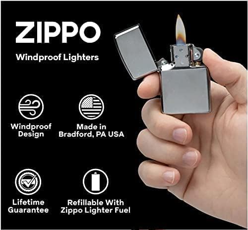 Miniatura 5 de Zippo Encendedor - Grabado de mensaje personalizado en negro mate Zippo a prueba de viento encendedor #218