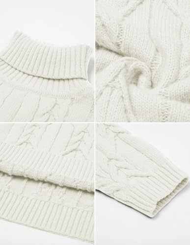 Pull col roulé homme coupe ajustée en maille torsadée premium - 6