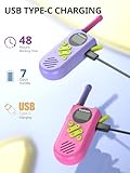 Inspireyes Walkie Talkies for Kids Rechargeable, Xmas Gifts for Boys & Girls Ages 3-12, 2-Pack Long Range 2-Way Radio with 48-Hour Battery, Outdoor Camping Games Kids Toy - Image 2