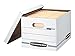 Bankers Box 12 Pack STOR/FILE Basic Duty File Storage Boxes, Standard Assembly, Lift-off Lid, Letter/Legal, White/Blue