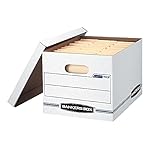 Bankers Box 12 Pack STOR/FILE Basic Duty File Storage Boxes, Standard Assembly, Lift-off Lid, Letter/Legal, White/Blue - Image 2