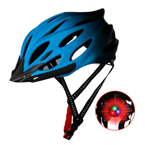 Casco de bicicleta azul transpirable que soluciona la falta de visibilidad vial 5