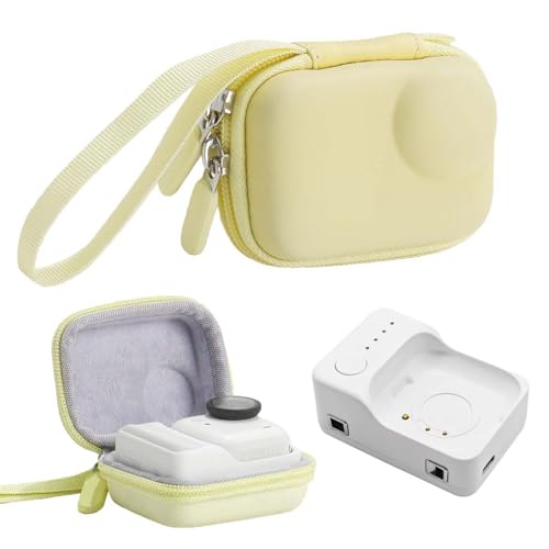 Tuvzylory 2-in-1�A�N�Z�T���[�L�b�g Insta360 GO Ultra�Ή� �[�d�}�l�[�W���[ �n�[�h�L�������O�P�[�X 2200mAh �ϏՌ� �|�[�^�u�� �A�N�V�����J�����p (�C�G���[)