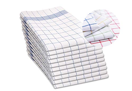 SAMMARA - 10 X Paños de Cocina (50 x 70 cm, 100% Algodón, Amarillo) (Blue (Azul))