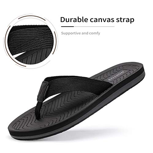 NORTIV 8 Men's Flip Flops Thong Sandals Comfortable Light Weight Beach Shoes REVIVA2