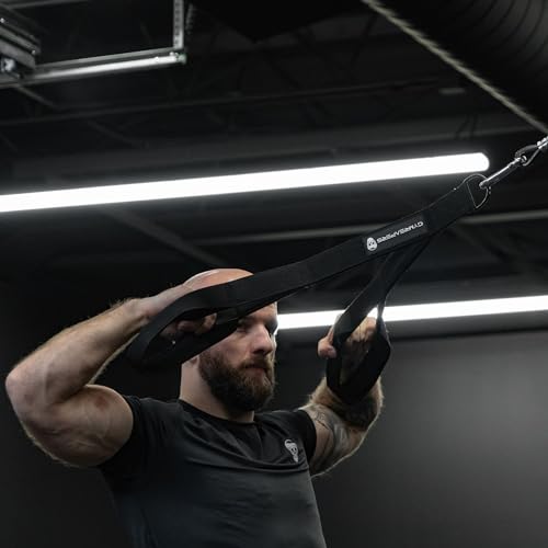 Gymreapers Acessório de cabo de corda de tríceps (3 comprimentos embutidos em um) extensão de trícep