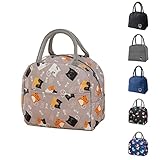 Bolsa Termica, Bolsa Nevera Portatil Pequeña, Bolsa de Almuerzo Térmica Impermeable, Lonchera Impermeable y a Prueba de Aceite, Picnic Organizador del Almuerzo para Trabajo, Escuela, Picnic (Gato)