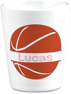 Style In Print Ceramic Custom Shot Glasses Personalized Name Basketball Sports A Olympics Bar Supplies Accessories, White, CUST_SHOT_CACBKT0002