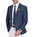 Herringbone Tweed Men's Suit Jacket Blazer Wool Blend Formal Prom Dinner Tuxedo Jackets Blazers Business Suits Separates Sport Coats for Men Navy Blue XS
