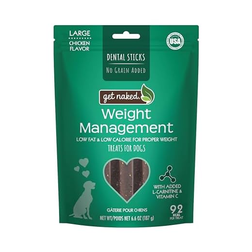 Get Naked Grain Free 1 Pouch 6.6 Oz Weight Management Dental Chew Sticks, Large