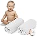 Produktbild Dreamzie - 2er-Set Spannbettlaken 60x120-70x140 cm - Oeko-Tex Zertifiziert, 100% Baumwolle, atmungsaktives Spannbetttuch Jersey Baby, 150 g/m² - Weiß