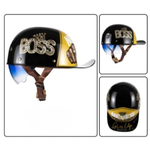 ハーレーヘルメット 自転車用 Cutdred バイクフ メンズ レディース オートバイフキャップ ショーティー 野球帽 ジェット レーレトロ スケートボード ロードバイク レーハンドル マウンテンバイク 街乗り 通勤 通学 複数色から選択可能 野球帽 バイ