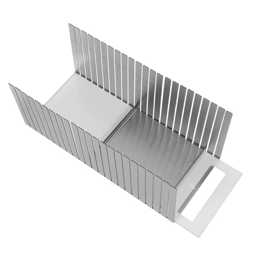 Cabilock - Cabilock Trancheuse Acier Inoxydable 12 CM d'Épaisseur Réglable avec Guide de Découpe Compact et Ramasse-Miettes Intégrée Levain Bagels et Gâteaux Usage Maison et Professionnel