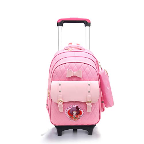 Image of Tinytot Hello Kitty Printed Design School Bag 26 Litre, Stylish & Trendy Water Resistant High Storage School Collage Travel Backpack for Boys & Girl, 18 Inch with Trolley