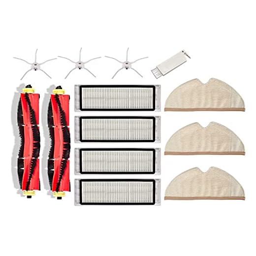 Supremery 13 x tillbehörssats för Xiaomi Roborock S6Max V, S6 Pure, S5max,S6,S5, E25, E20 dammsugare HEPA filter sidoborste borste borste rulle torkduk ersättning skydd