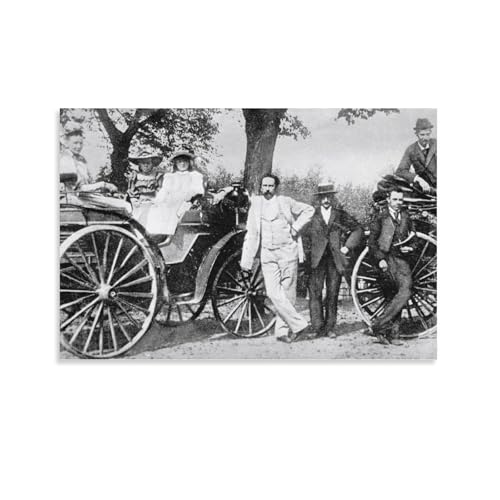 Poster Carl Benz sur toile de haute qualité pour une décoration de salon haut de gamme
