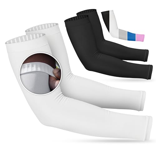 Image of SportsTrail Cooling Arm Sleeves for Men & Women - Breathable, UV Sun Protection, Sports Arm Sleeves for Women, Men & Youth