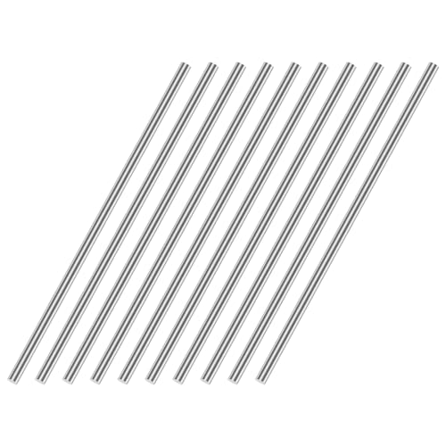 Image of uxcell 4mm x 150mm 304 Stainless Steel Solid Round Rod for DIY Craft - 12pcs