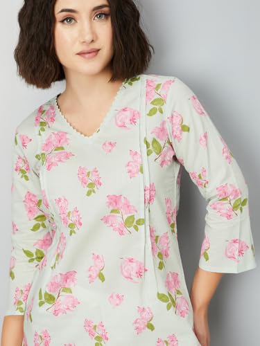 Image of Max Women's Cotton Blend Regular Kurta