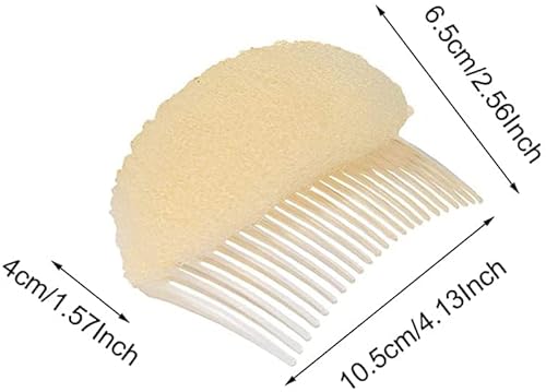 Ericotry 2Pcs Charming Bump It Up Volume Inserts Hair Decoration Comb Sponge Foam Do Beehive Hair Styler Insert Tool Hair Comb Hair Stick Bun Maker Tool(Beige) #TOP1
