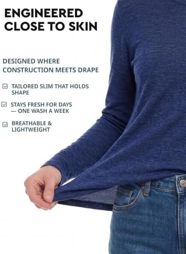 MERINNOVATION 100% Merino Wool Base Layer for Women - Long Sleeve Merino Wool V-Neck Women's Top — view 6