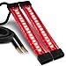 2pc 5" Red LED Motorcycle Turn Signal & Brake Tail Light Strip Kit [IP68 Waterproof] [Single Row] [50% Running Light] [100% Brake/Turn Signals] Flexible Tail Light Strip for Motorcycle Trailer ATV