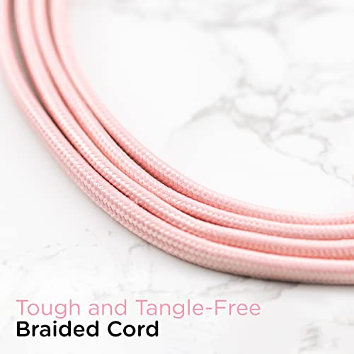 image for Cordinate Designer 3-Outlet Extension Cord, 8 Ft Braided Cable, 2-Pron