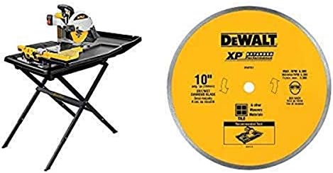DEWALT Wet Tile Saw with Stand, 10-Inch (D24000S) + Ceramic/Tile Blade