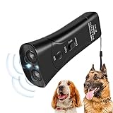 HOVCEH Ahuyentador de Perros Ultrasonidos, Dispositivo Ahuyentador de Perros de Mano, Dispositivo Antiladridos para Perros por Ultrasonidos para Perros Grandes y Pequeños en Interiores y Exteriores