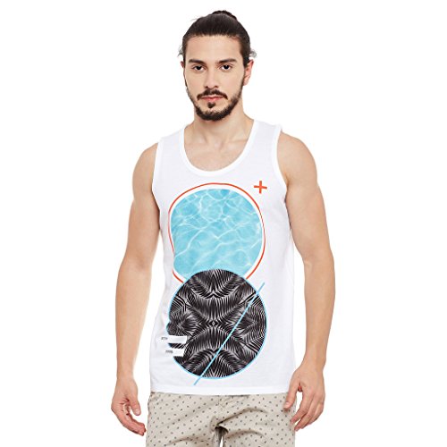 Buy wear your mind Men's Printed Vest (CSV318_S_Multicoloured_Small) at