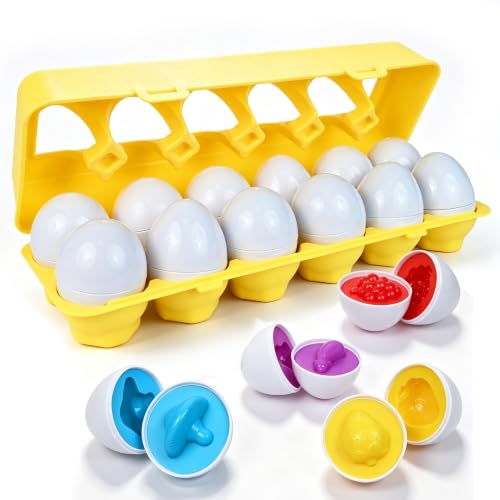 Image of Tinabless Matching Eggs, Fruit and Vegetable Matching Toy for Toddlers 1-3 | Fruit & Vegetable Recognition, Matching Skills, Fine Motor Practice, Learning Puzzle for Toddlers 18 Months+